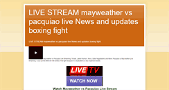 Desktop Screenshot of mayweathervspacquiaolivestreamingtv.blogspot.com