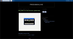 Desktop Screenshot of freexboxlive-freexboxlive.blogspot.com