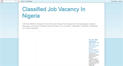 Desktop Screenshot of classifiedjobvacancynigeria.blogspot.com