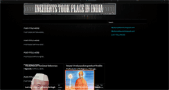 Desktop Screenshot of incidentstookplaceinindia.blogspot.com