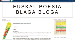 Desktop Screenshot of euskalpoesiablagabloga.blogspot.com