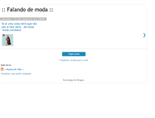 Tablet Screenshot of falandodemoda.blogspot.com
