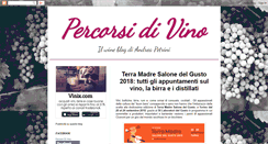 Desktop Screenshot of percorsidivino.blogspot.com