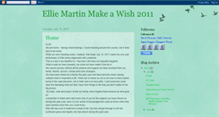 Desktop Screenshot of elliemartinmakeawish2011.blogspot.com