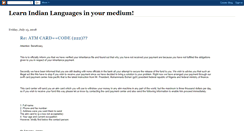 Desktop Screenshot of learnindianlanguage.blogspot.com