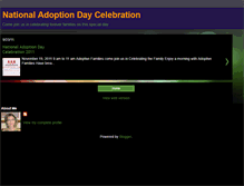 Tablet Screenshot of nationaladoptiondaycelebration.blogspot.com