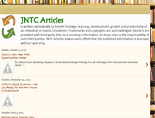 Tablet Screenshot of jntcarticles.blogspot.com