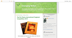 Desktop Screenshot of emergingwriter.blogspot.com