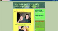 Desktop Screenshot of fmdelsol104.blogspot.com