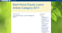 Desktop Screenshot of besthomeequityloansarticlecatego.blogspot.com