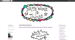 Desktop Screenshot of happywordsandthings.blogspot.com