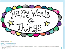 Tablet Screenshot of happywordsandthings.blogspot.com