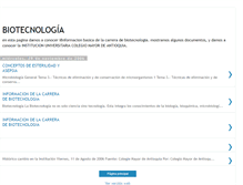 Tablet Screenshot of biotecnologiainformacion.blogspot.com