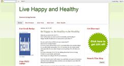 Desktop Screenshot of healthyandahappylive.blogspot.com