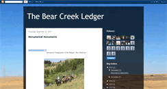 Desktop Screenshot of bearcreekledger.blogspot.com