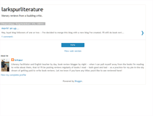 Tablet Screenshot of larkspurliterature.blogspot.com