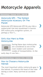 Mobile Screenshot of motorcycle-apparels.blogspot.com