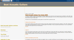 Desktop Screenshot of bestacousticguitars.blogspot.com