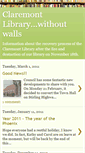 Mobile Screenshot of claremontlibrarywithoutwalls.blogspot.com