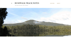 Desktop Screenshot of bushwalktracknotes.blogspot.com