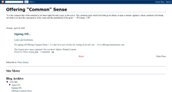 Desktop Screenshot of offeringcommonsense.blogspot.com