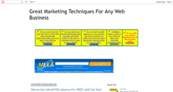 Desktop Screenshot of greatmarketingtechniquesforanywebbiz.blogspot.com