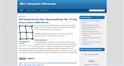 Desktop Screenshot of mini-trampoline-rebounder.blogspot.com