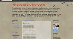 Desktop Screenshot of pensadoenaltavoz.blogspot.com