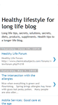 Mobile Screenshot of healthylifestyleforalonglife.blogspot.com