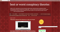 Desktop Screenshot of bestorworstconspiracytheories.blogspot.com