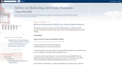 Desktop Screenshot of marketingandhomebusinessopportunity.blogspot.com