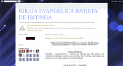 Desktop Screenshot of igrejaevangelicabatistadeibitinga.blogspot.com