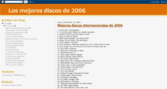 Desktop Screenshot of mejores-discos-2006.blogspot.com