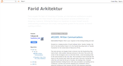 Desktop Screenshot of faridarkitektur.blogspot.com