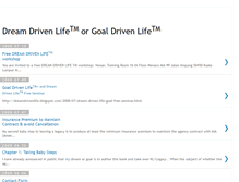 Tablet Screenshot of dreamdrivenlife.blogspot.com