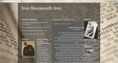 Desktop Screenshot of ironsharpenethiron.blogspot.com