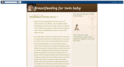 Desktop Screenshot of breastfeeding-twin-baby.blogspot.com