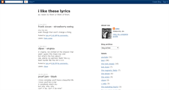 Desktop Screenshot of iliketheselyrics.blogspot.com