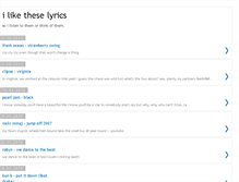 Tablet Screenshot of iliketheselyrics.blogspot.com