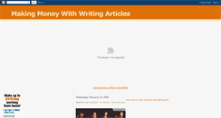 Desktop Screenshot of makemoneywithwritingarticles.blogspot.com
