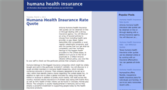 Desktop Screenshot of humanahealth-insurance.blogspot.com