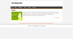 Desktop Screenshot of earnmoneyintra.blogspot.com