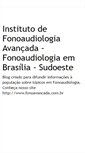 Mobile Screenshot of fonoaudiologiabrasilia.blogspot.com