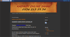 Desktop Screenshot of kadikoysahaflar.blogspot.com