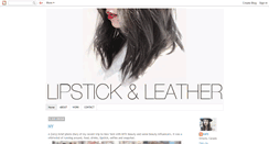 Desktop Screenshot of lipstickandleather.blogspot.com