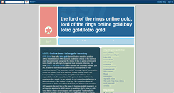 Desktop Screenshot of lotro-gold.blogspot.com