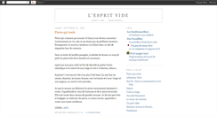 Desktop Screenshot of esprit-vide.blogspot.com