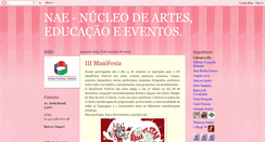 Desktop Screenshot of nae-nucleodearteeducacaoeeventos.blogspot.com
