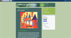 Desktop Screenshot of elaboraciondelguionteatral.blogspot.com