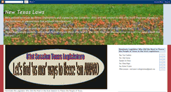 Desktop Screenshot of newtexaslaws.blogspot.com